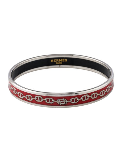 Hermès Narrow Enamel Bangle Bracelet