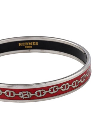 Hermès Narrow Enamel Bangle Bracelet