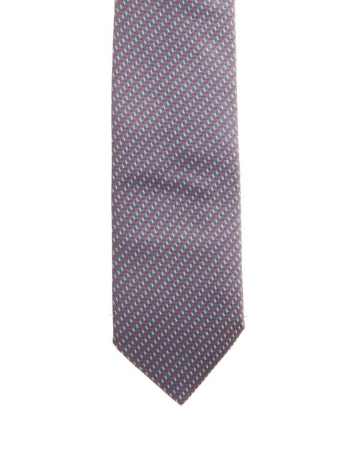 Hermès Patterned Silk Neck Tie