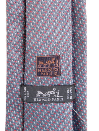 Hermès Patterned Silk Neck Tie