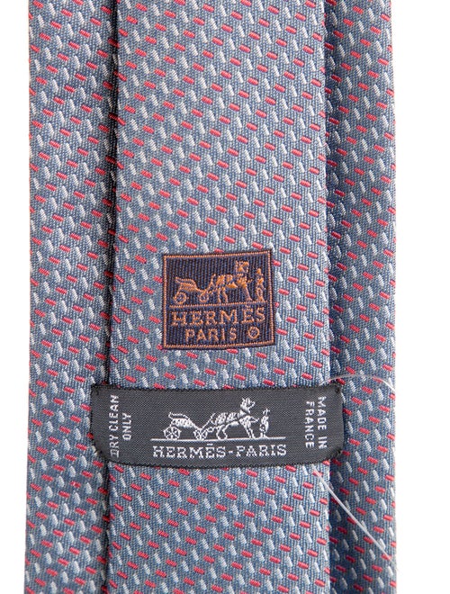 Hermès Patterned Silk Neck Tie