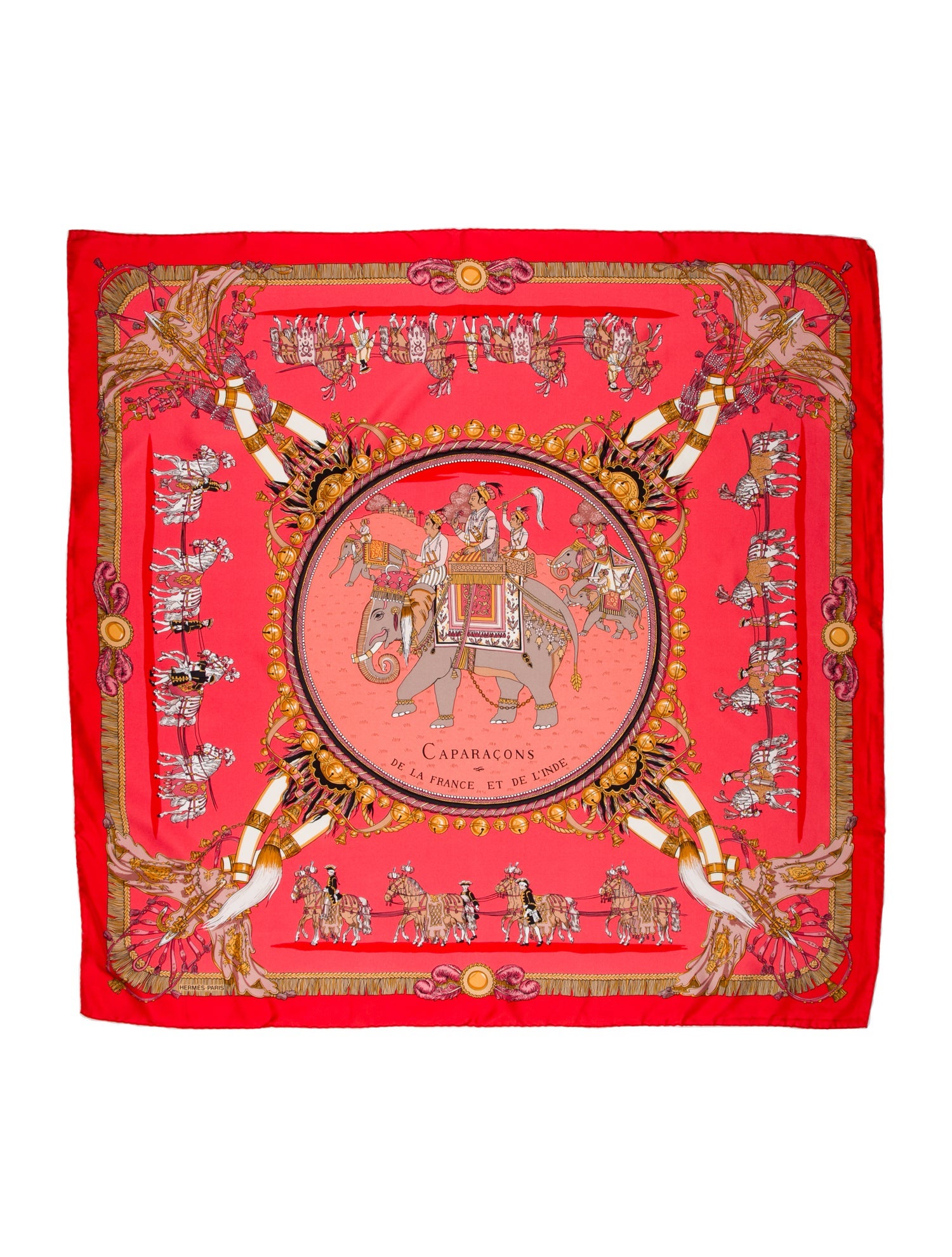 Hermès Caparacons de la France et de L’inde Silk Scarf