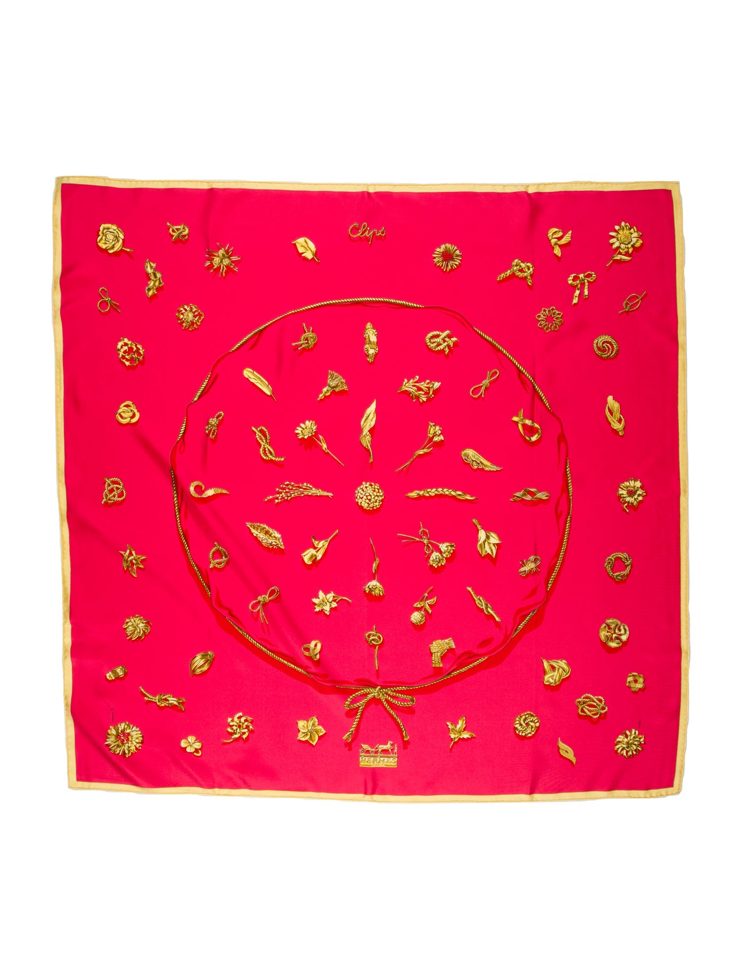 Hermès Clips Silk Scarf