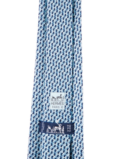 Hermès Pattern Print Tie