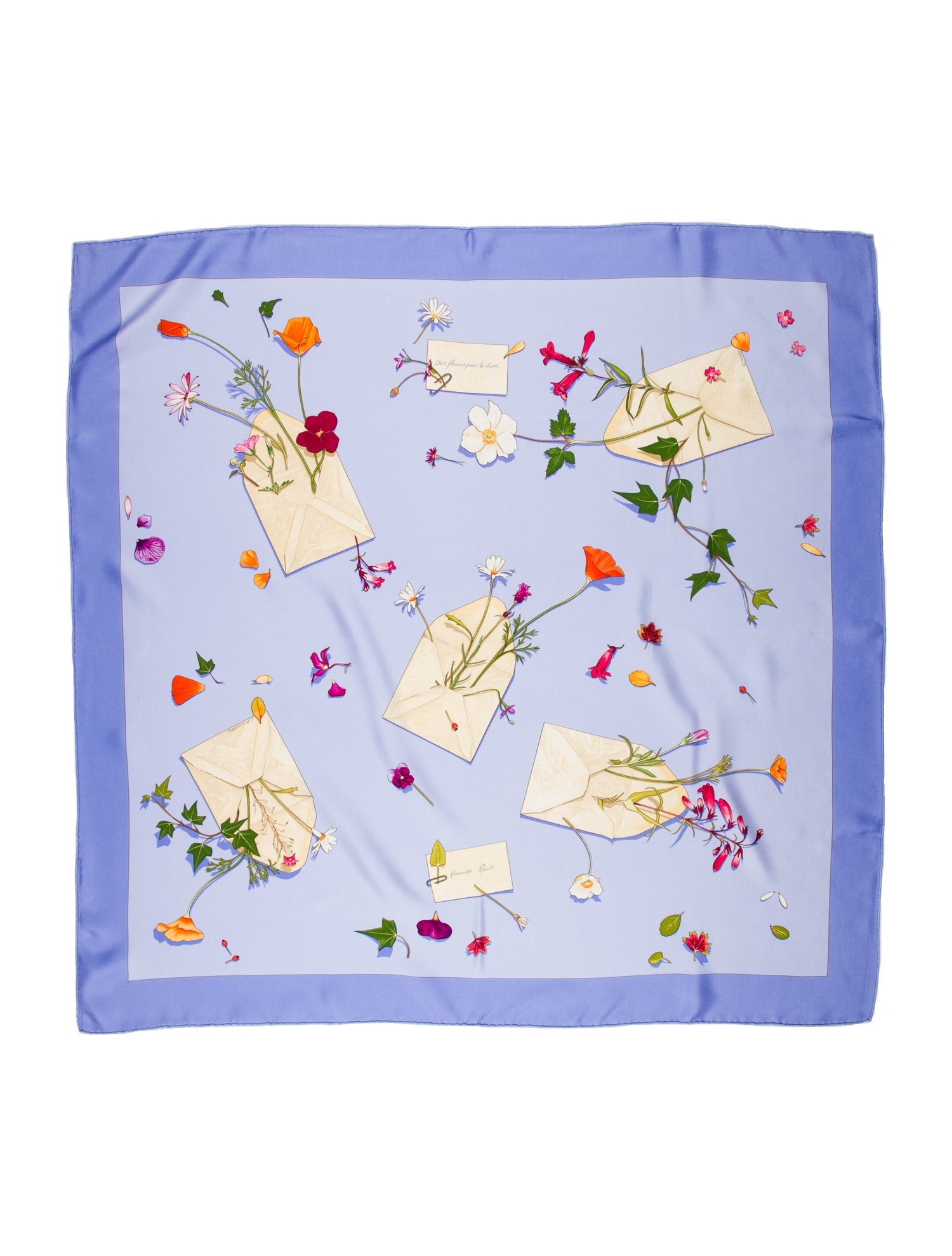 Hermès Des Fleurs pour le Dire Silk Scarf