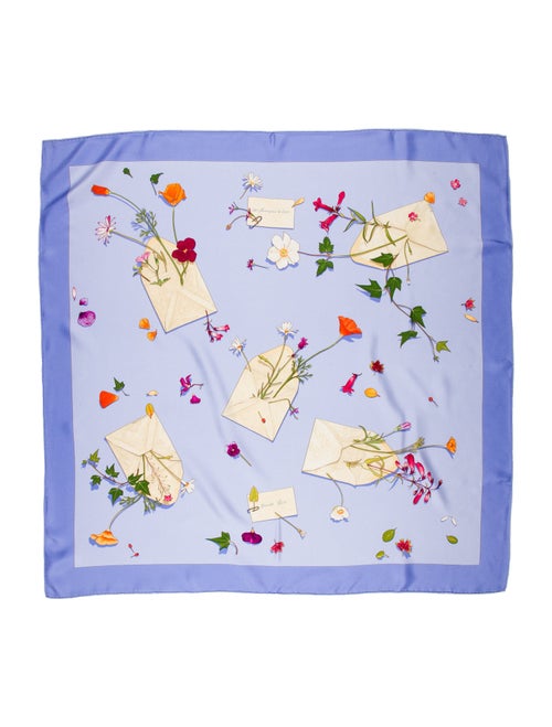 Hermès Des Fleurs pour le Dire Silk Scarf