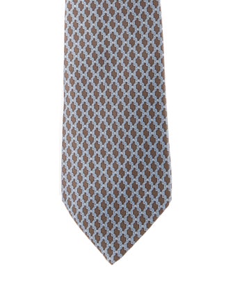 Hermès Pattern Print Tie