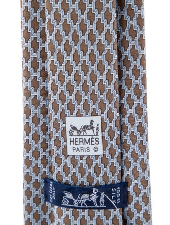 Hermès Pattern Print Tie
