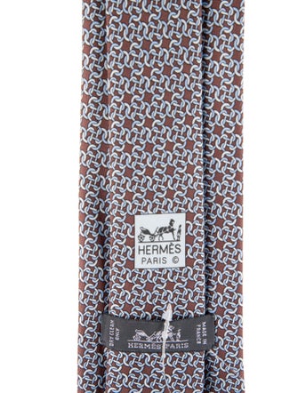 Hermès Silk Printed Tie
