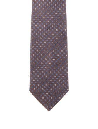 Hermès Pattern Print Silk Tie