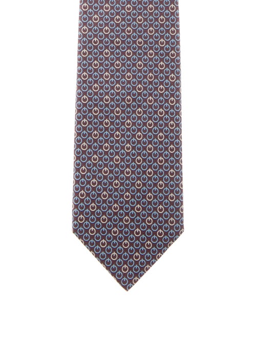 Hermès Silk Pattern Print Tie