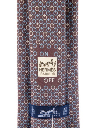 Hermès Silk Pattern Print Tie