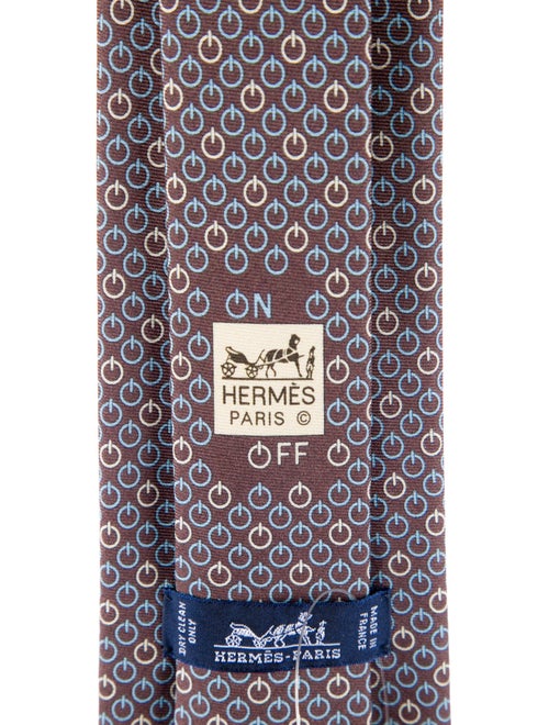 Hermès Silk Pattern Print Tie