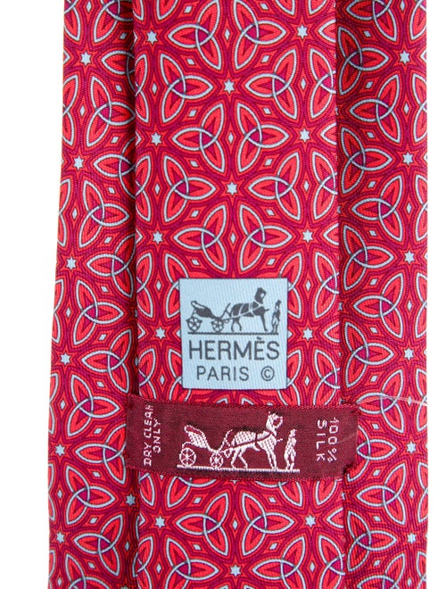 Hermès Patterned Silk Neck Tie