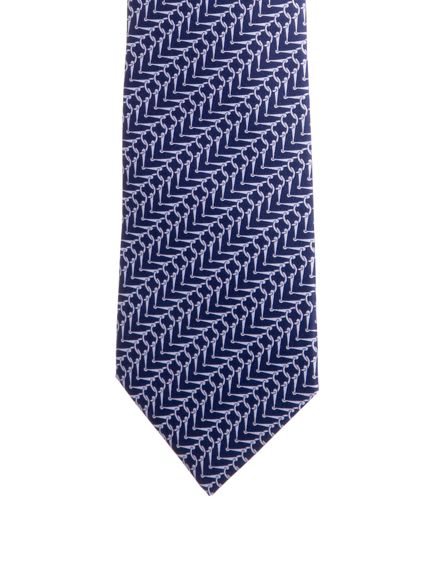 Hermès Silk Pattern Print Tie