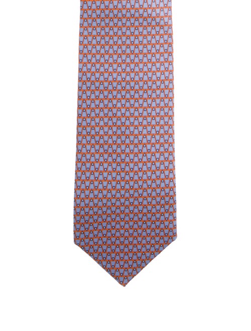 Hermès Patterned Silk Neck Tie