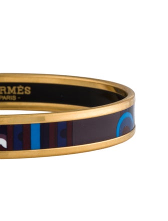 Hermès Enamel Narrow Bangle Bracelet