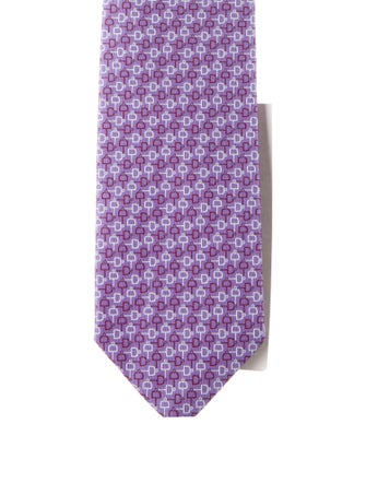 Hermès Pattern Print Tie