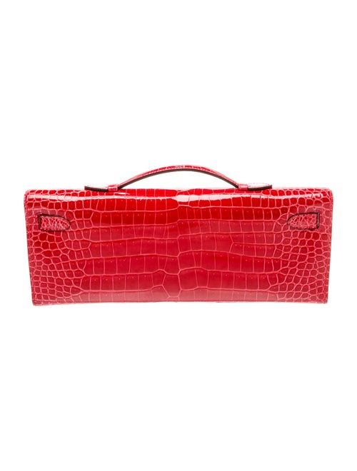 Hermès Shiny Porosus Crocodile Kelly Cut Clutch