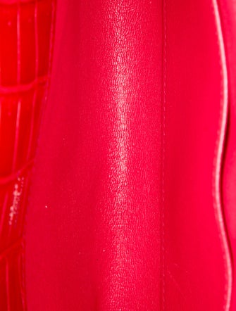 Hermès Shiny Porosus Crocodile Kelly Cut Clutch