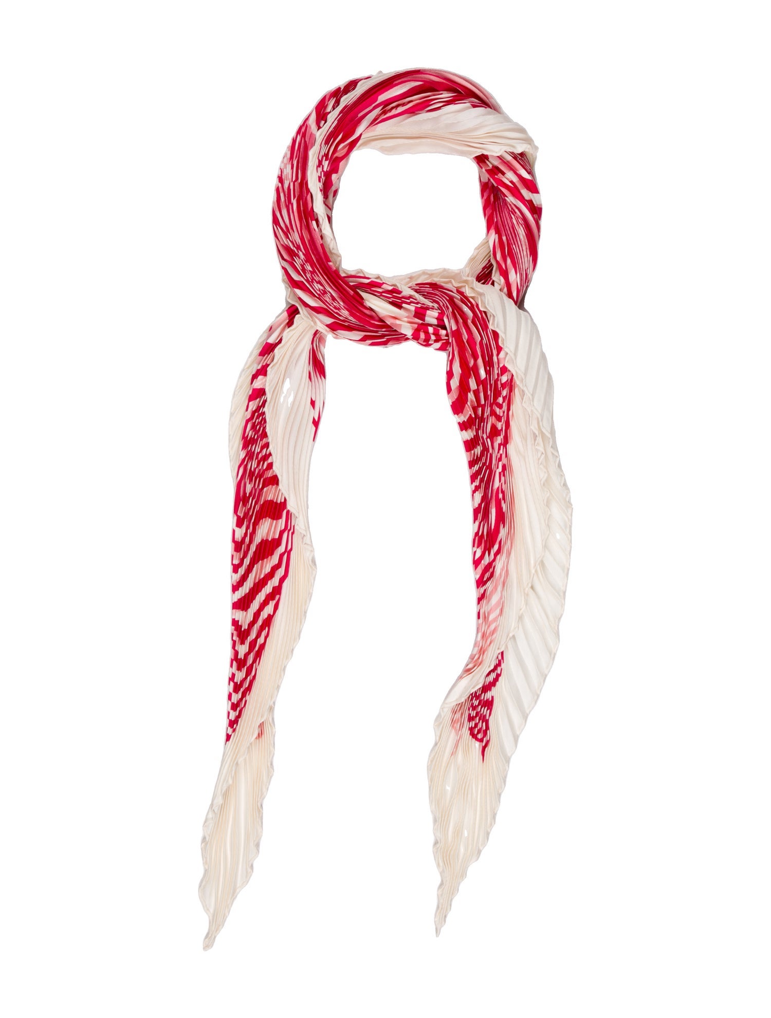 Hermès Onde de Chic Silk Plissé Scarf