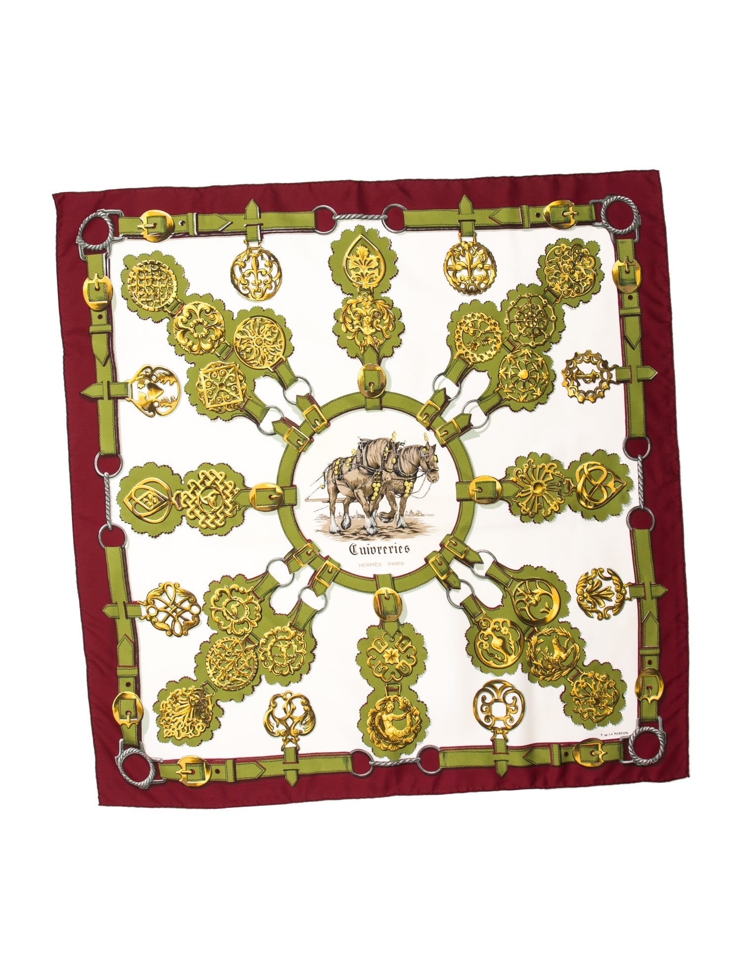 Hermès Cuivreries Silk Scarf