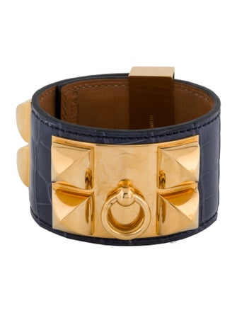 Hermès Alligator Collier de Chien Wrap Bracelet