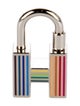 Hermès Quizz Rainbow Cadena Lock Bag Charm