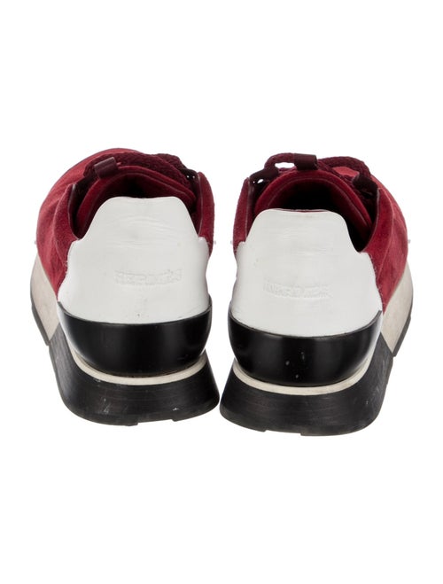 Hermès Suede Colorblock Pattern Sneakers