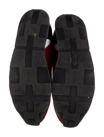 Hermès Suede Colorblock Pattern Sneakers