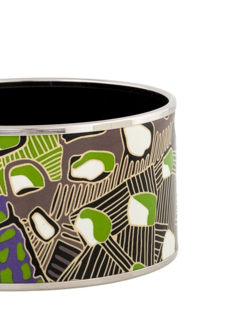 Hermès Extra Wide Enamel Bangle Bracelet