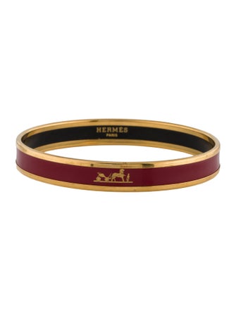 Hermès Calèche Narrow Enamel Bracelet