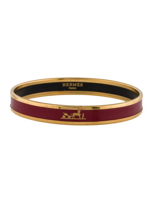 Hermès Calèche Narrow Enamel Bracelet