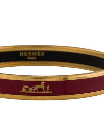 Hermès Calèche Narrow Enamel Bracelet