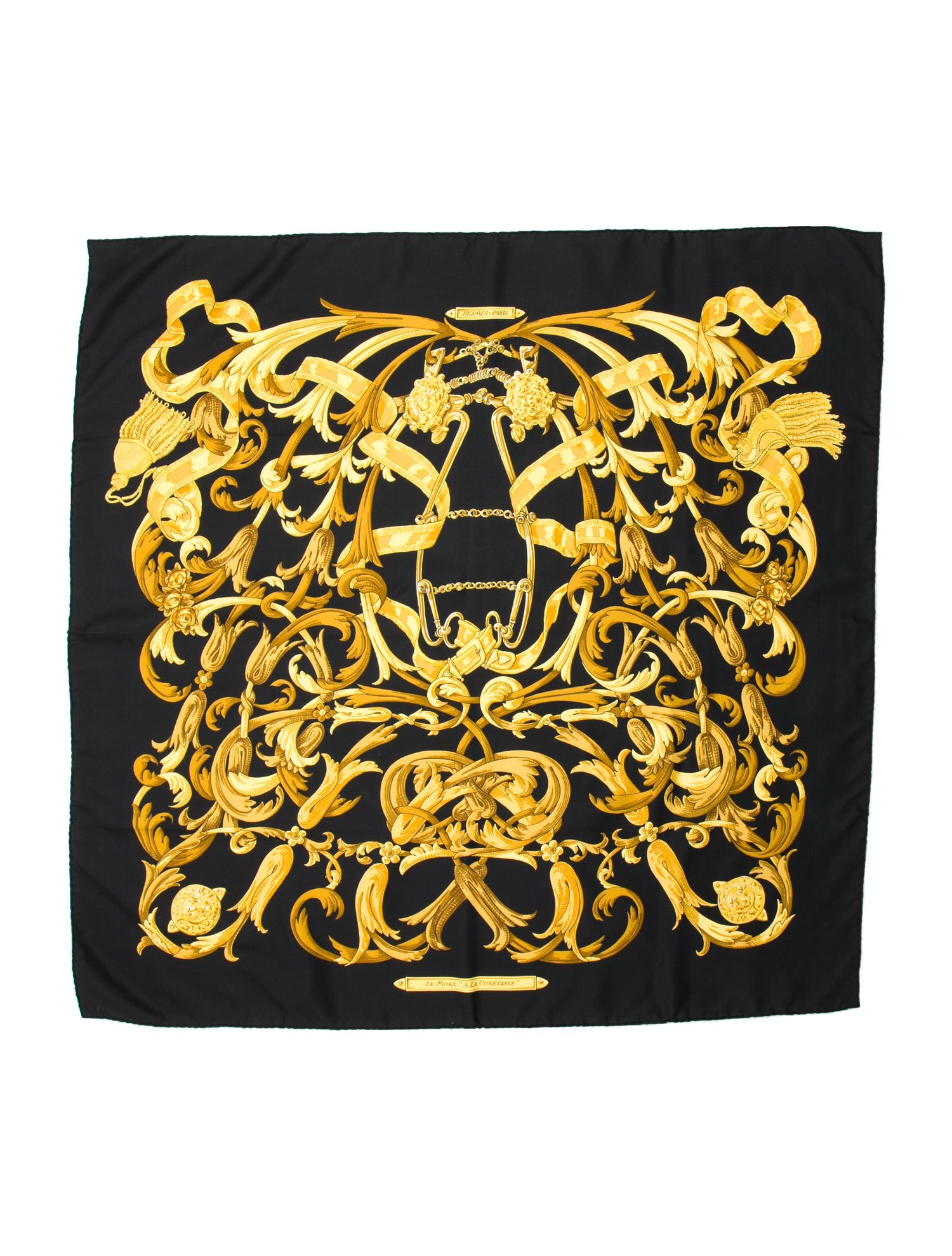 Hermès Le Mors "A La Conétable" Silk Scarf