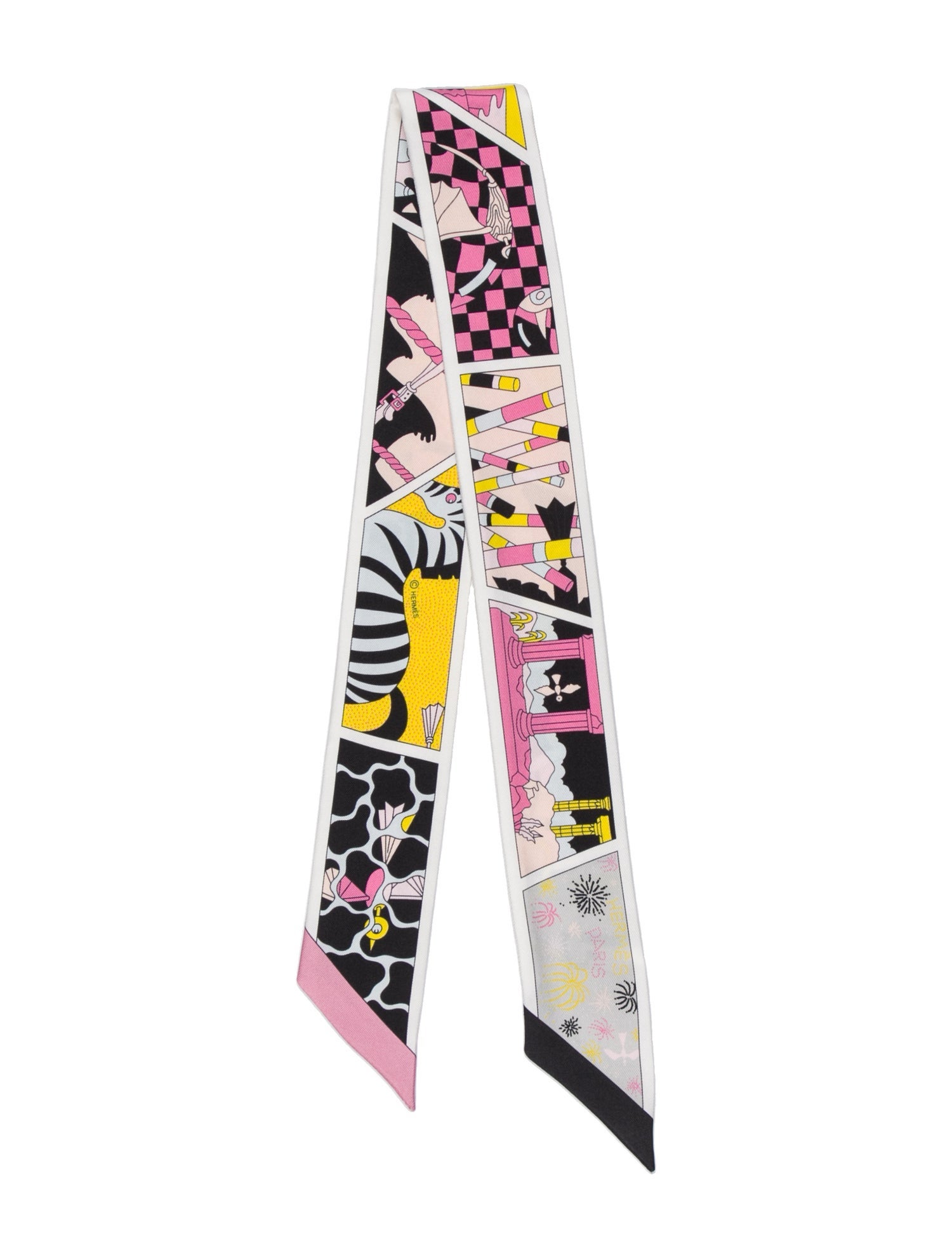 Hermès Factory Suite Silk Twilly Scarf