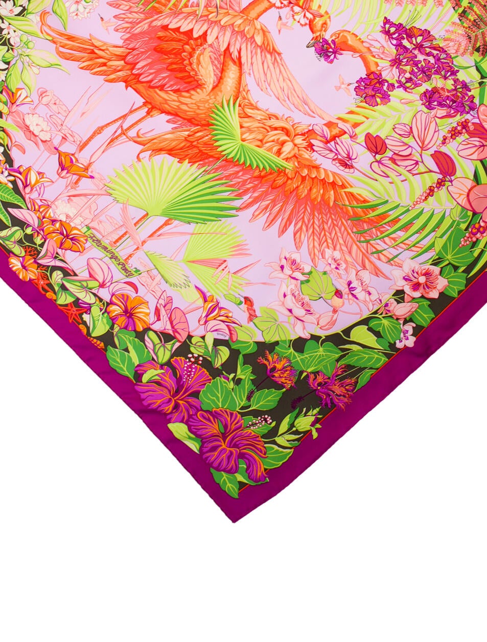 Hermès Flamingo Party Silk Scarf w/ Tags