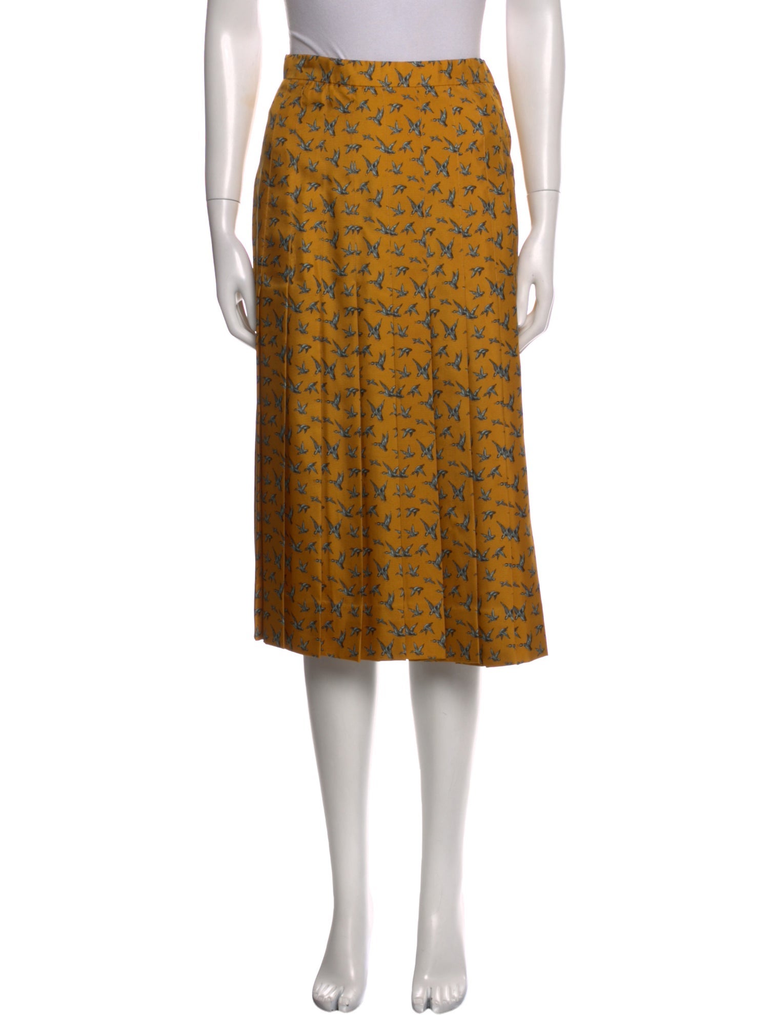 Hermès Silk Knee-Length Skirt