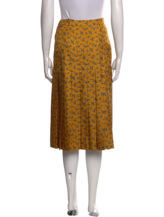 Hermès Silk Knee-Length Skirt