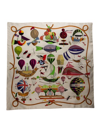 Hermès Les Folies du Ciel Silk Scarf