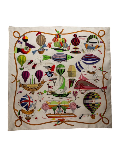 Hermès Les Folies du Ciel Silk Scarf