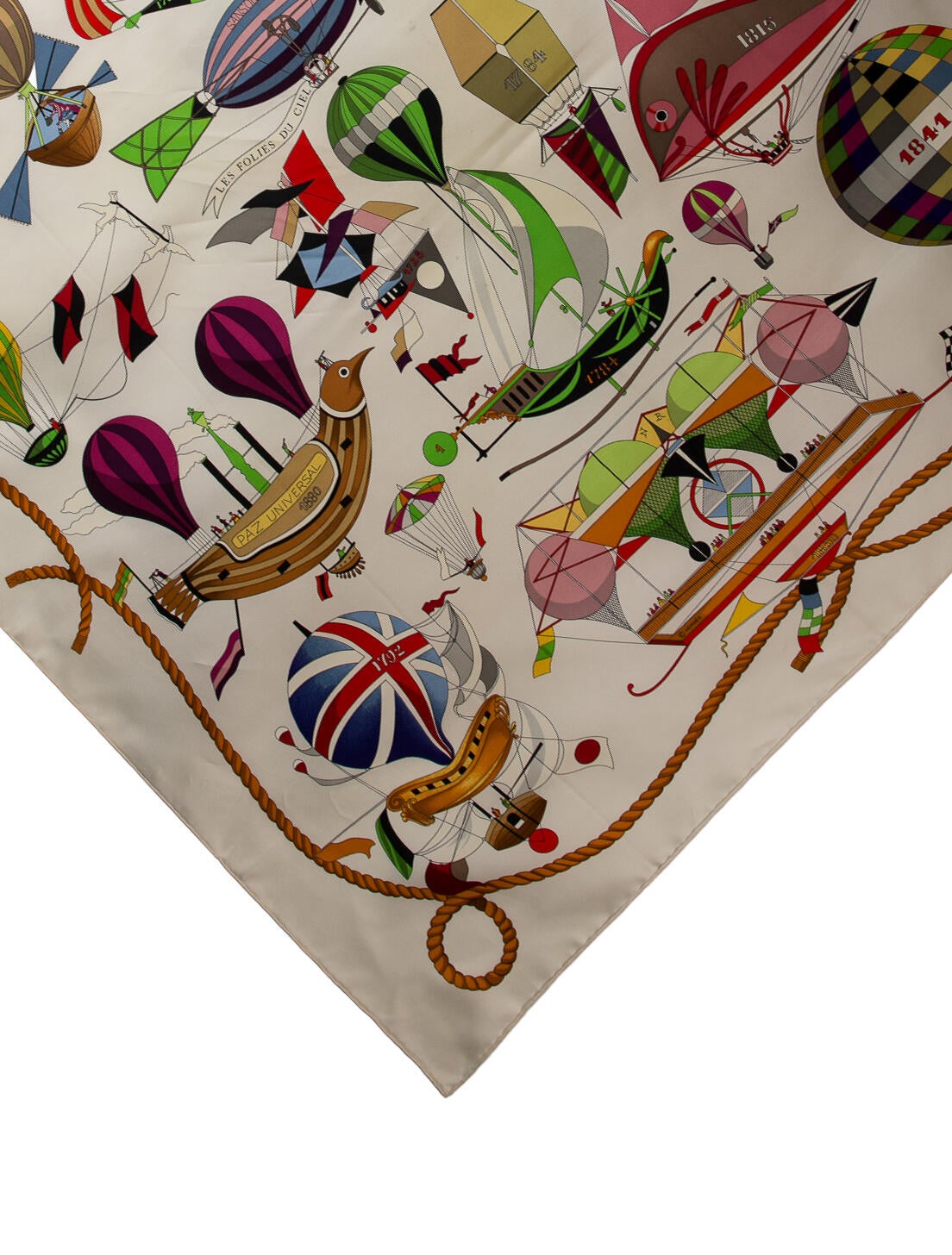 Hermès Les Folies du Ciel Silk Scarf