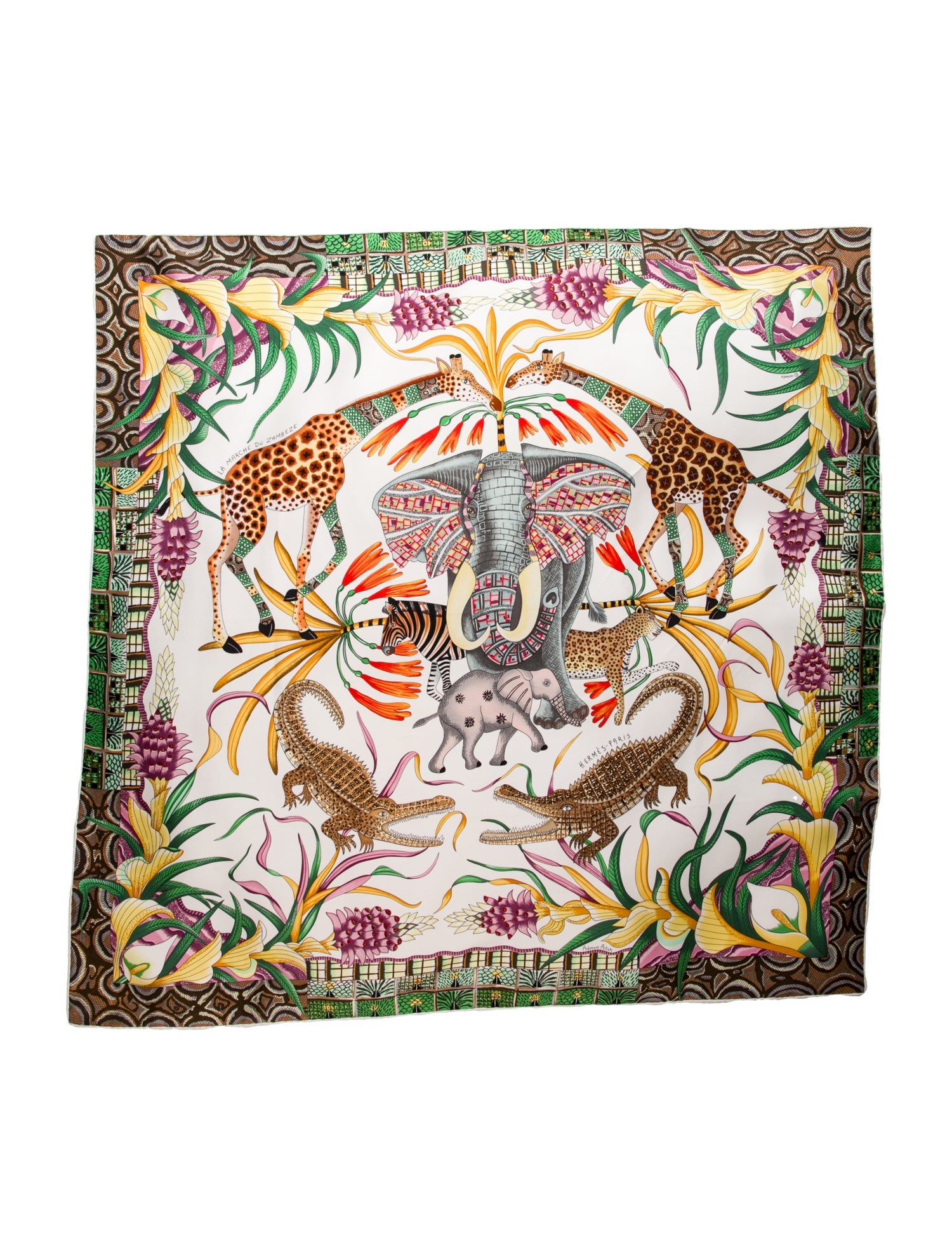 Hermès La Marche du Zambeze Silk Scarf