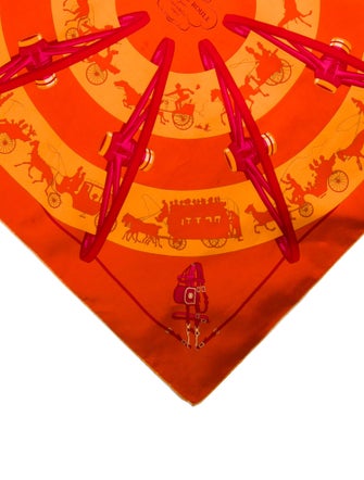 Hermès Paris qui Roule Silk Scarf