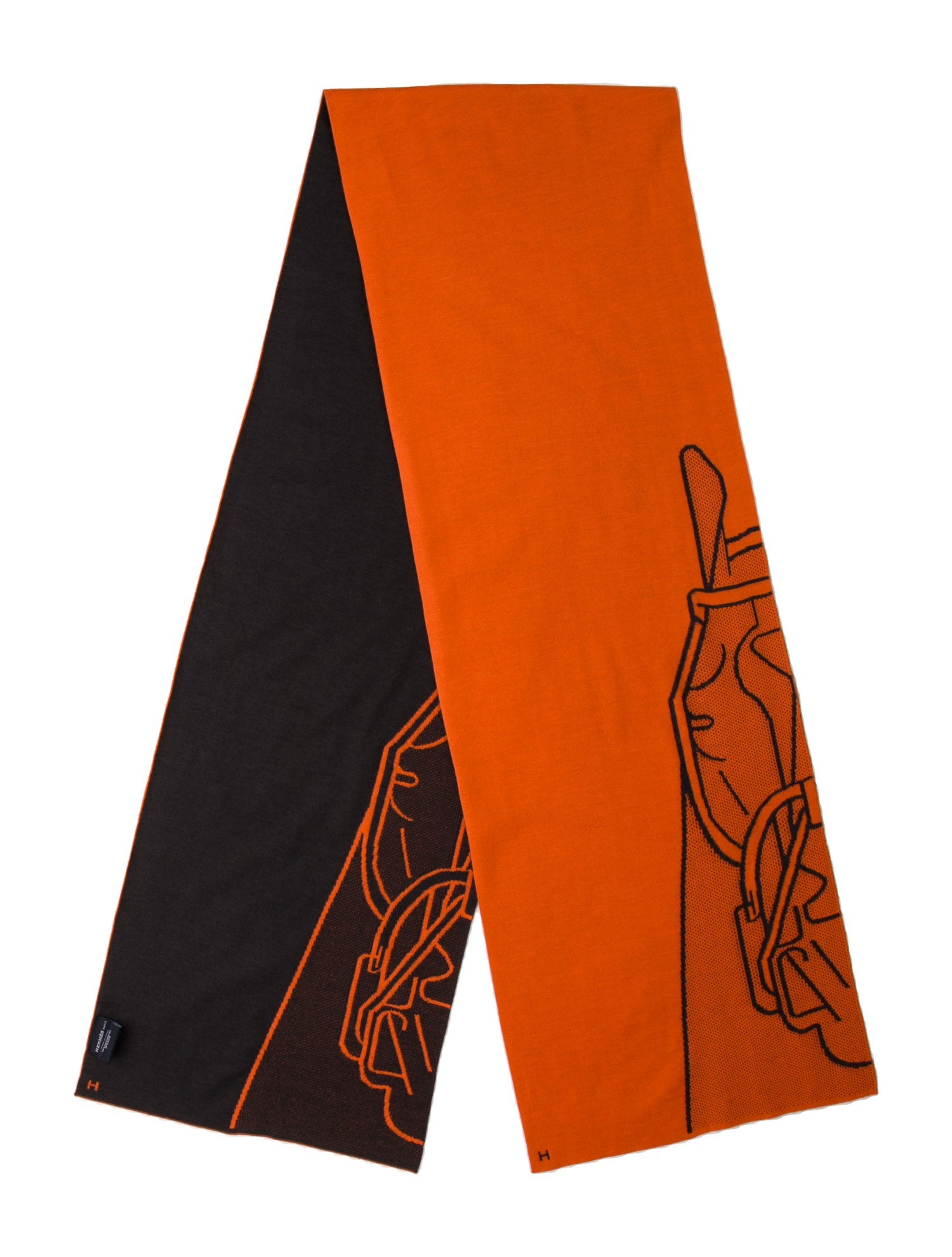 Hermès Aller-Retour Tete-a-Tete Equestre scarf Cashmere Scarf