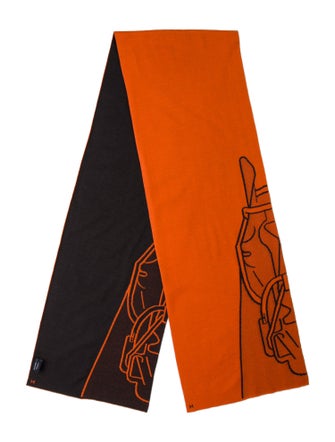 Hermès Aller-Retour Tete-a-Tete Equestre scarf Cashmere Scarf