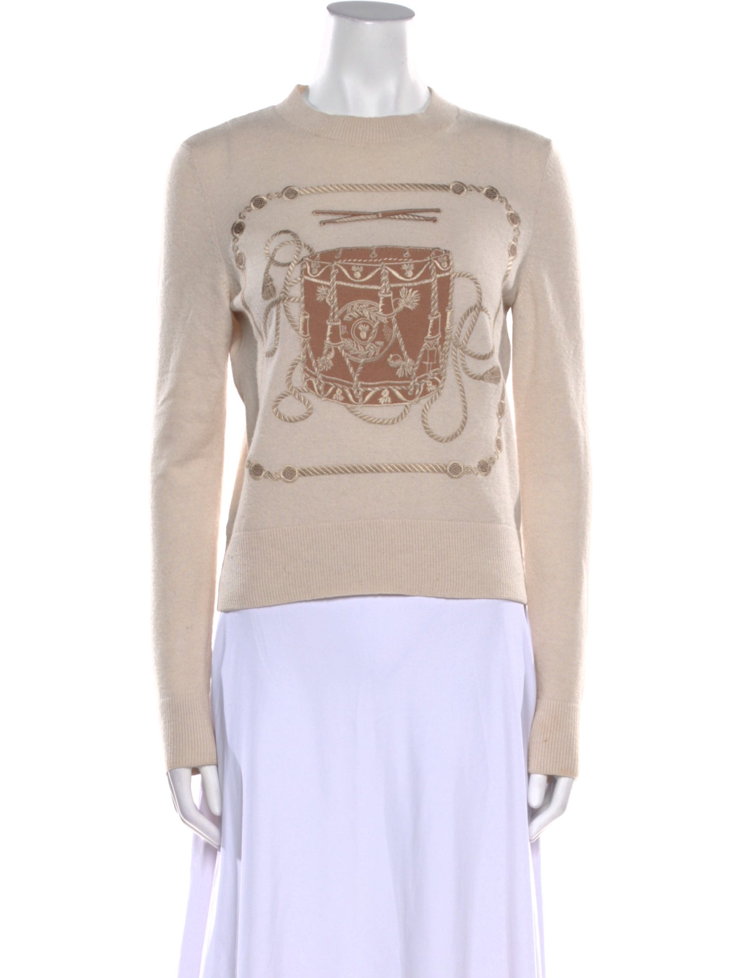 Hermès Virgin Wool Graphic Print Sweater