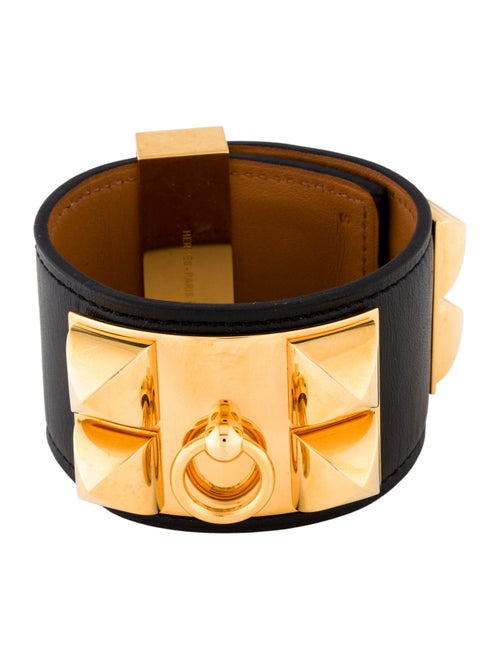 Hermès Leather Collier de Chien Bracelet