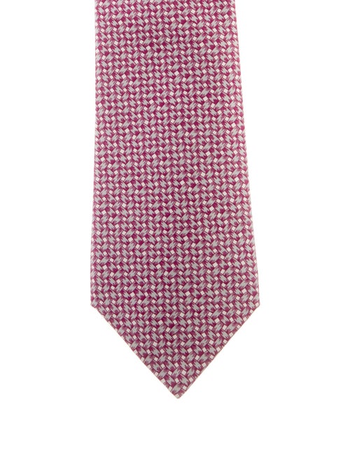 Hermès Patterned Silk Neck Tie