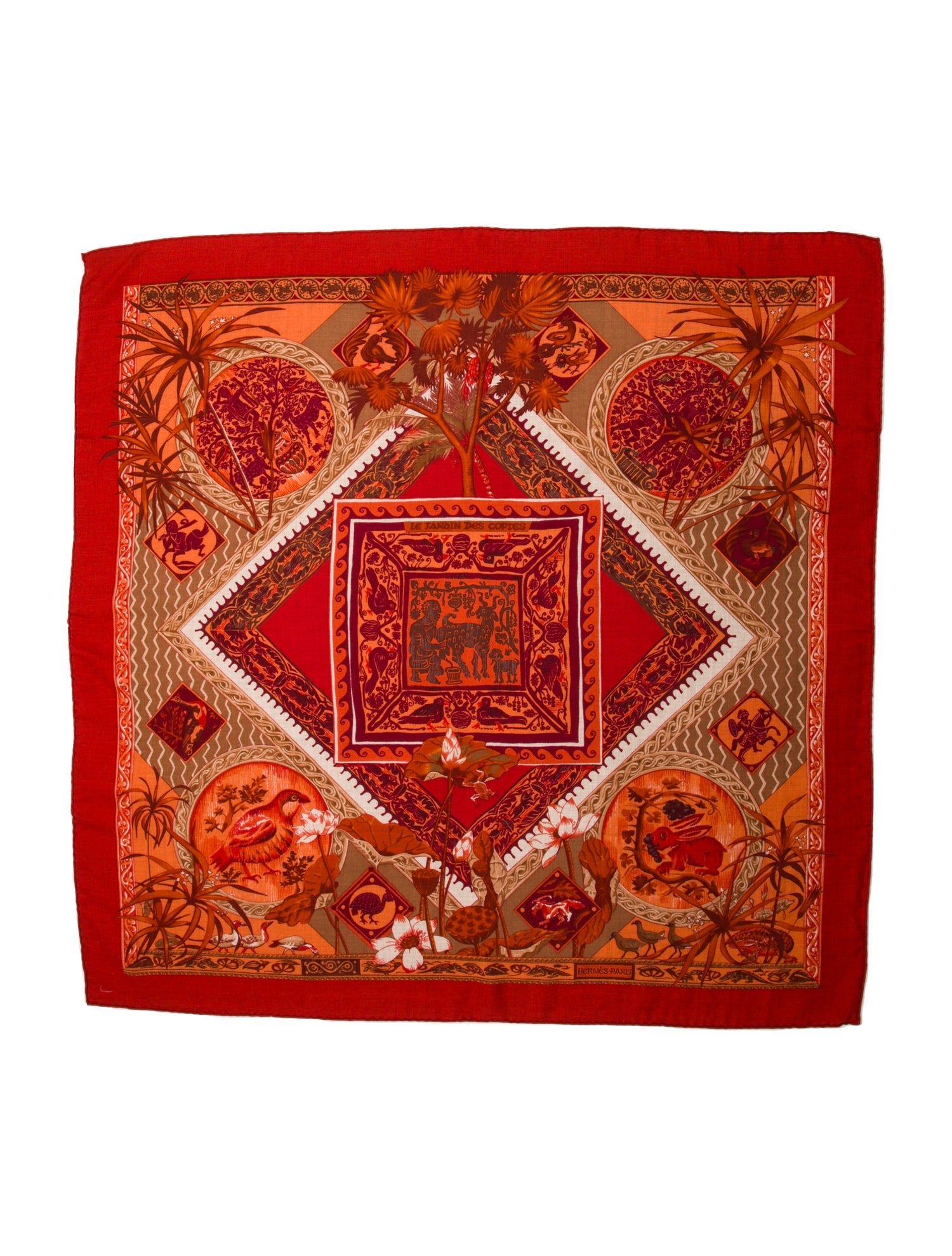 Hermès Le Jardin Des Coptes Cashmere Scarf w/ Tags